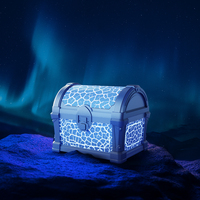 Treasure Chest Projector Night Light Bluetooth Speaker Galaxy Aurora Projection Lamp Ambient Northern Light For Room Decoration