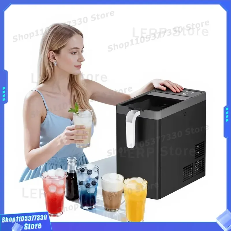 Mini Portable Electric Plastic Ice Maker Bullet Ice Cubes 6 Cubes/Day 10kg/day Capacity Self-Cleaning Energy Efficient