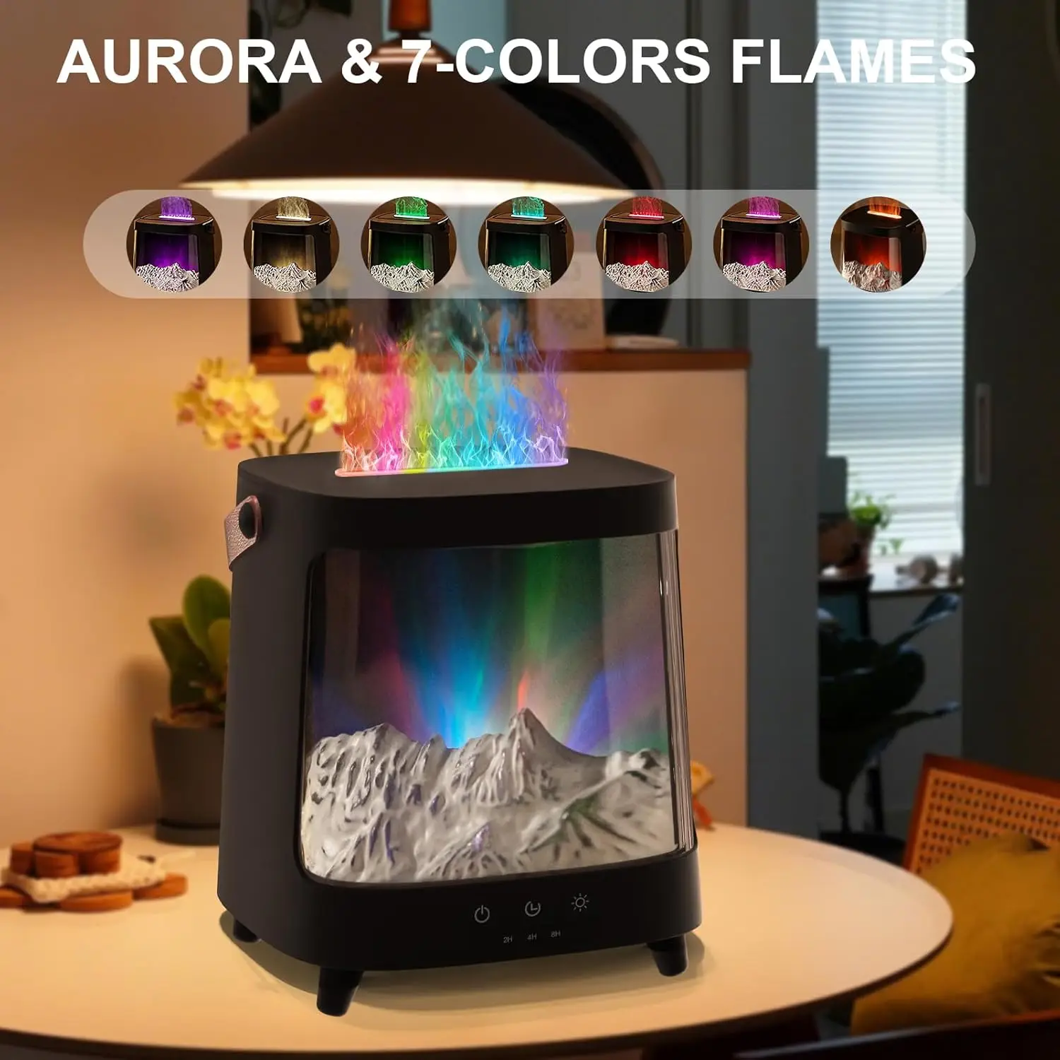 2026 New Upgrade Essential Oil Diffuser, Upgraded Portable Aurora Flame Aromatherapy Scent Aroma Diffusers, 200ml Ultrasonic Coo