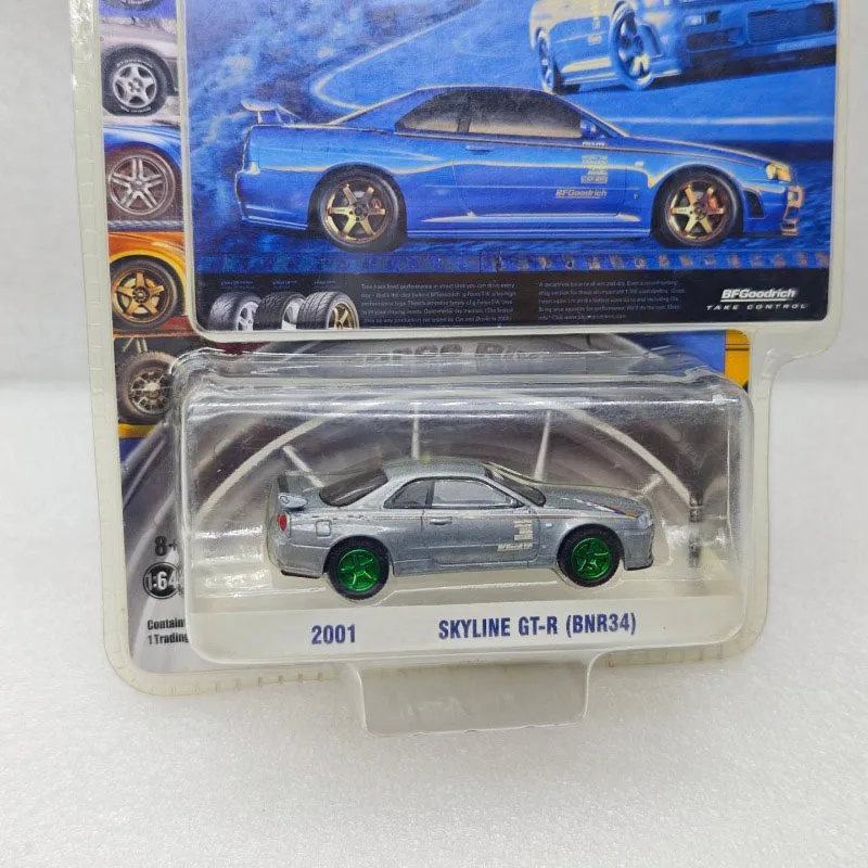 Greenlight escala 1:64 2001 skyline GT-R (bnr34) edição de verniz liga modelo de carro coleção exibição brinquedo presentes lembranças
