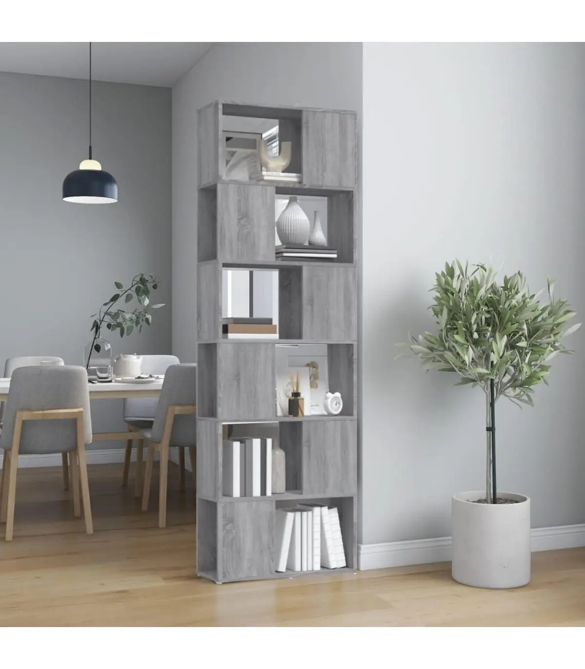 Bookcases and shelves shelving/space divider Sonoma Gray 60x24x186 cm