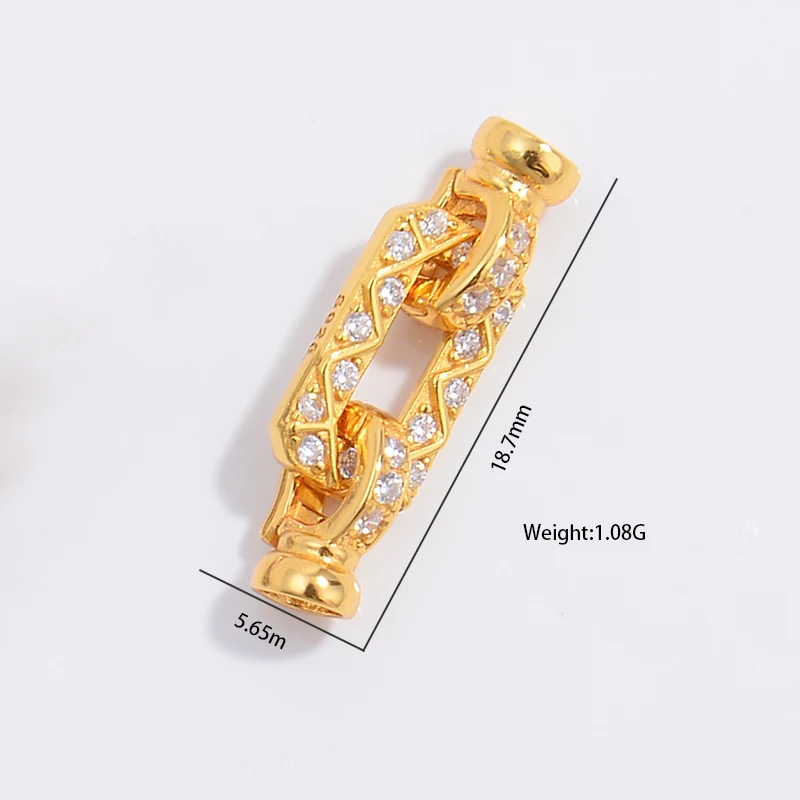 S925 스털링 실버 큐빅 지르코니아 걸쇠 후크 커넥터 DIY 팔찌 목걸이 쥬얼리 액세서리 SK74 만들기