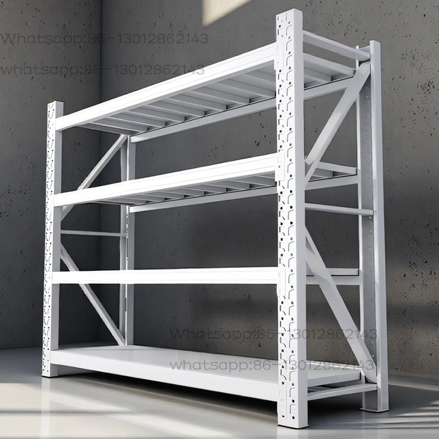 Multi-layer warehouse cargo rack, express supermarket household storage rack, storage iron rack.