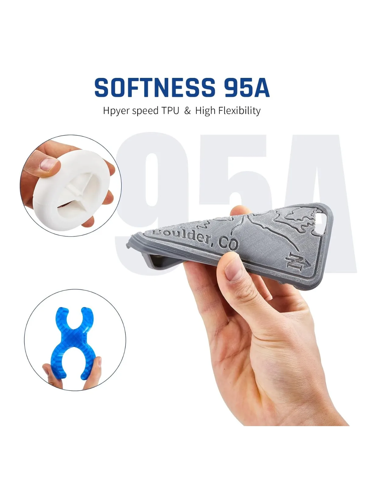 ERYONE 10KG High Speed TPU 95A 3D-printerfilament 1.75mm, snel printend flexibel filament, slijtvast 1kg spoel - afbeelding 2