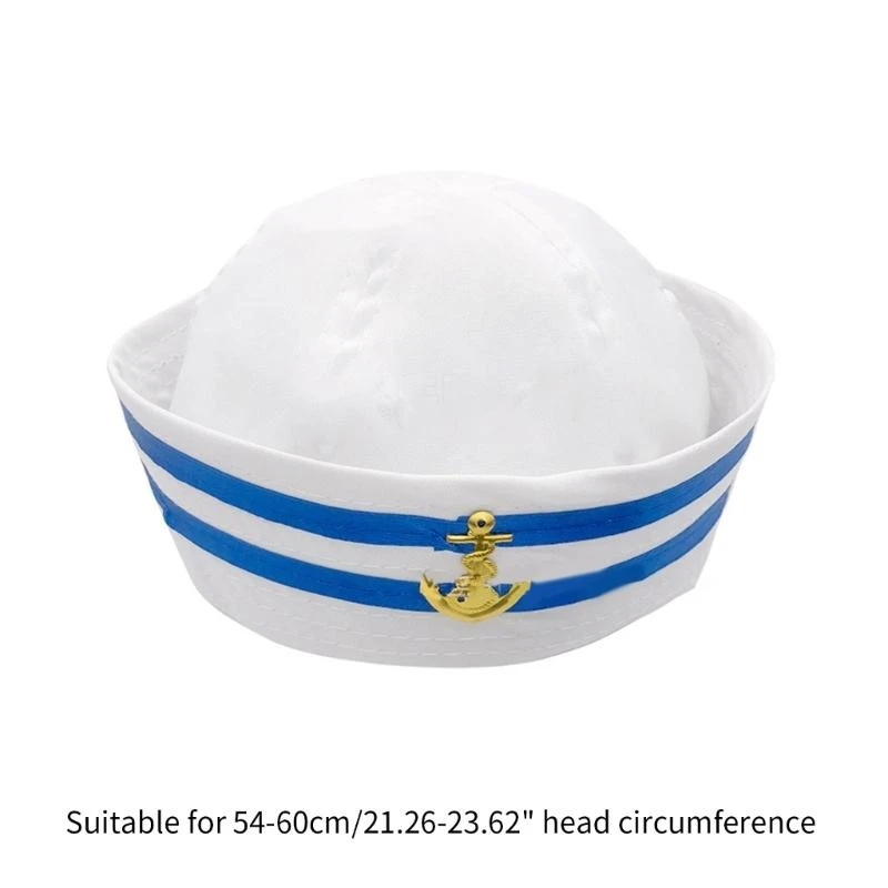 Шляпа в матросском стиле, шляпа для выступлений на сцене, матросская темно-синяя шляпа, забавный аксессуар для платья