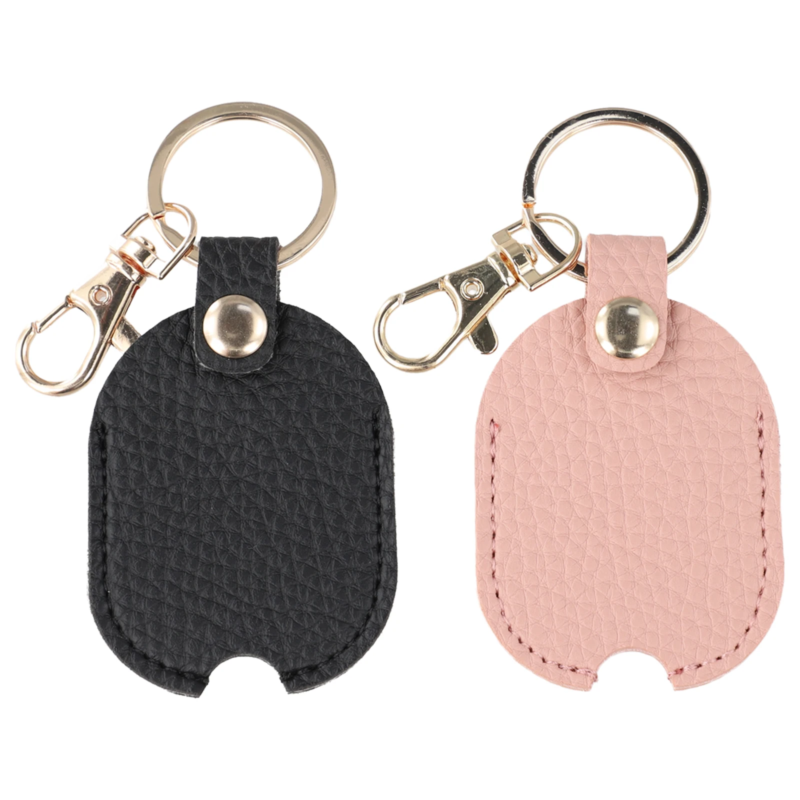 Aesthetic 2 Piece PU Leather Keychain Ensemble Perfectly Blending Functionality with Fashion Sense For Everyday Use