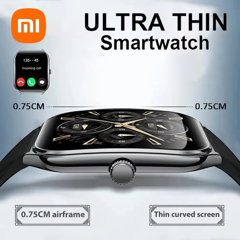 

Xiaomi новые ультратонкие умные часы для мужчин 1,96 "AMOLED 360*360 HD Pixel Display всегда показать время напоминание о вызове умные часы женские