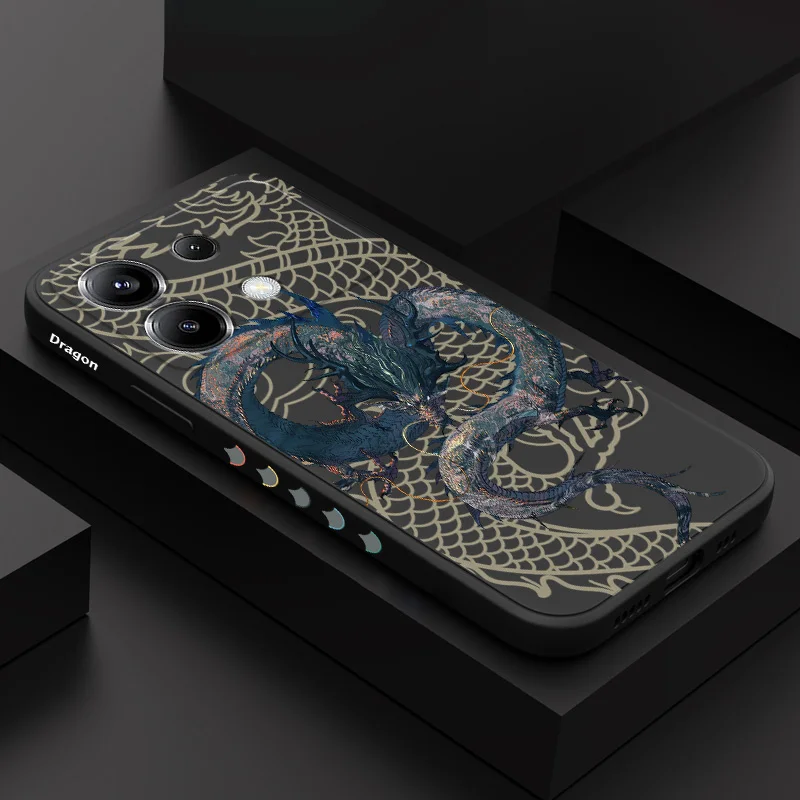 

Ink Lines Dragon Phone Case For Xiaomi Poco F7 X7 X6 F6 M6 M5 M5S F5 X5 F4 X4 M4 F3 M3 X3 Pro 4G 5G GT Silicone Cover