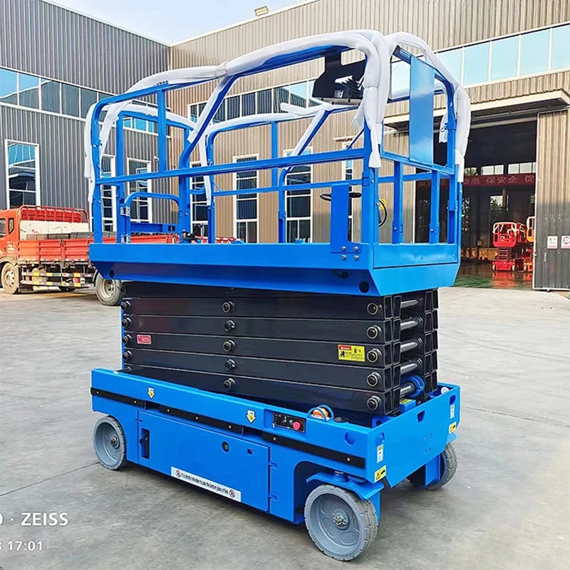 Scissor Lift Electro Aerial Work Platform Mobile Hydraulic Table 200KG Electric Self Propelled 3m 4m 5m 10m 12m 14m