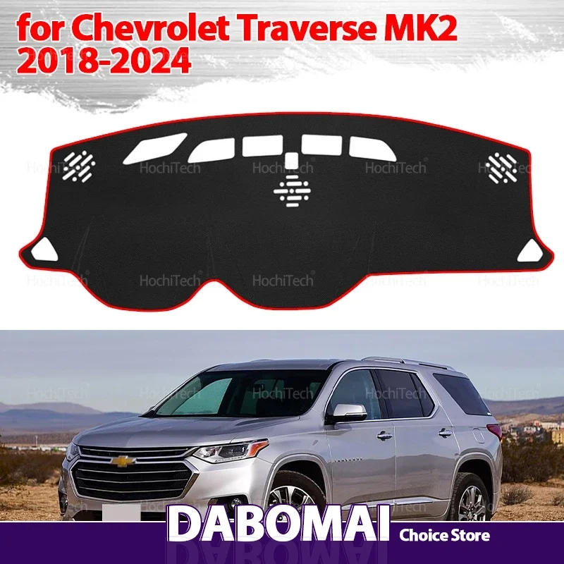 Anti-UV-Matte, Sonnenschutz, Armaturenbrett, Teppich, Armaturenbrett-Abdeckung, Pad, Autozubehör für Chevrolet Traverse MK2 2018–2024, 2020, 2022 2023