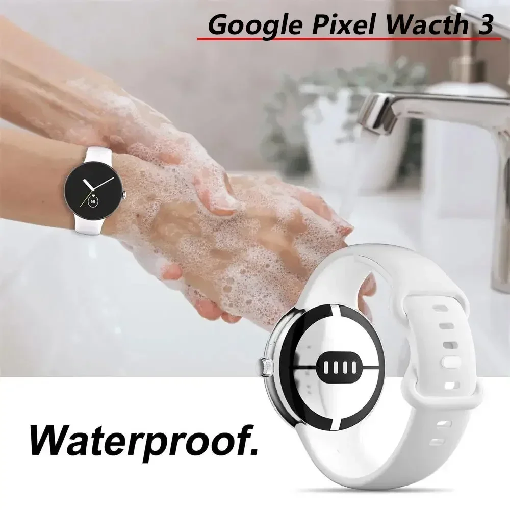 Силиконовый ремешок для Google Pixel Watch 3, 41 мм, 45 мм, сменный спортивный браслет Correa для Google Pixel Watch 2 3, аксессуары для ремешков