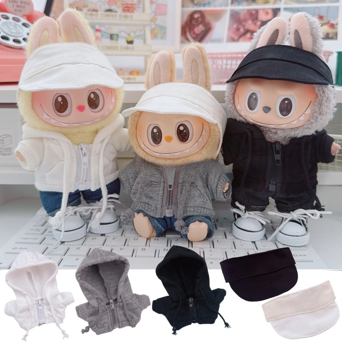 

Для куклы Labubu 15/17 см, модный комплект головы, модная спортивная одежда