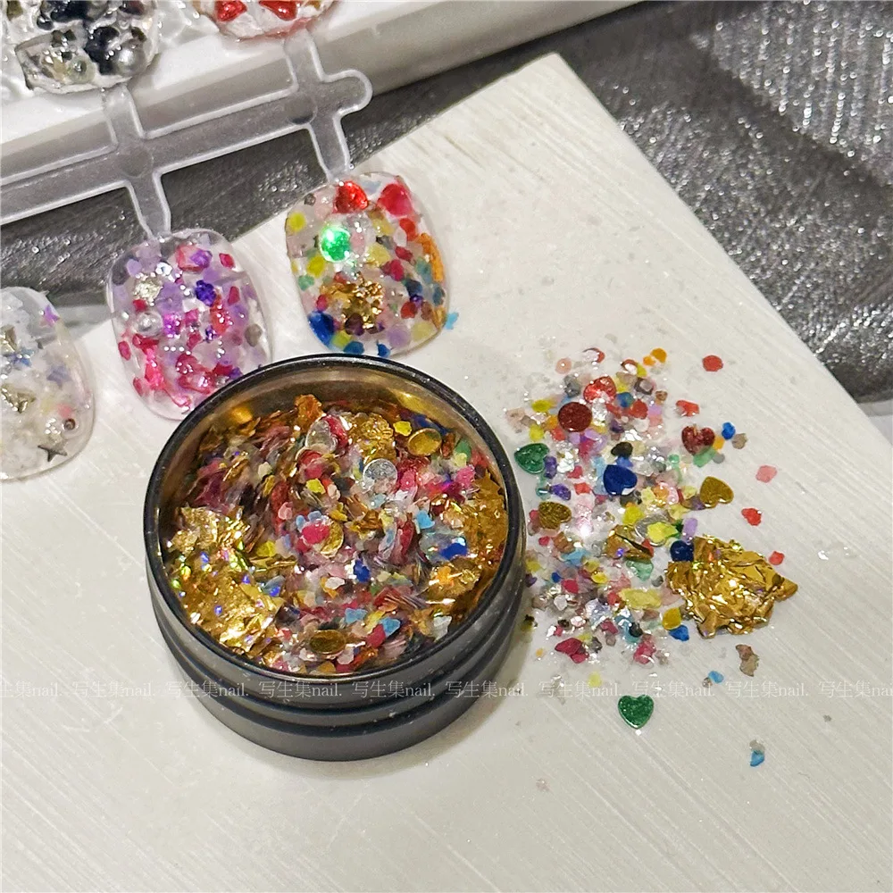 Nail Accessories Art Manicure Decor Chunky Glitter Total Laser Nail Glitter Flakes Chunky Holographic Laser Sequins for Nail