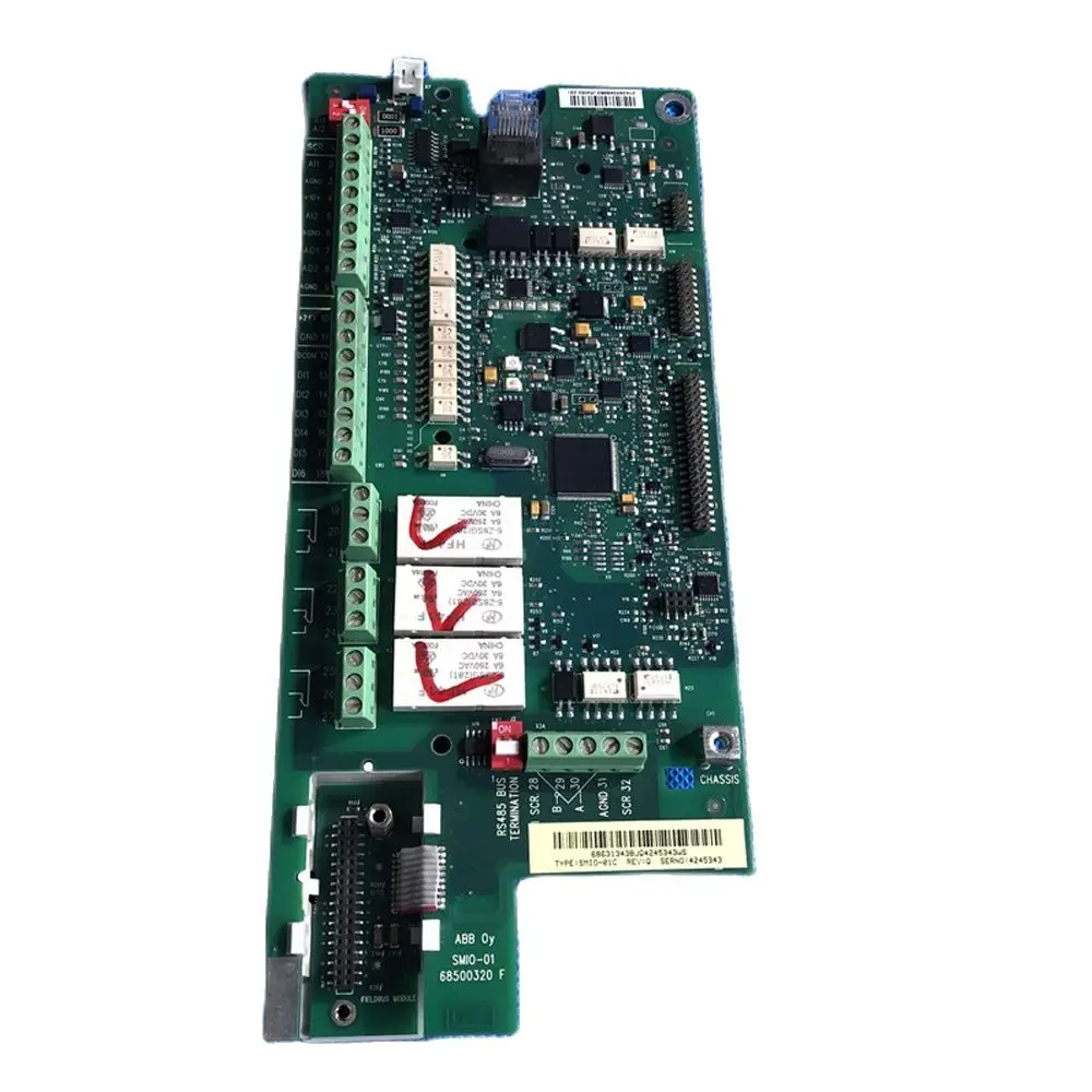 อินเวอร์เตอร์ ABB ACS510 Series CPU Board Terminal สัญญาณควบคุม IO เมนบอร์ด SMIO-01C และ OMIO-01C