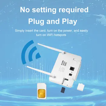 4G LTE CPE router modem 300Mbps WiFi router externí anténa se slotem pro SIM kartu EU zástrčka pro domácí cestování a práci 10 nejlepší prodej 4G LTE router s venkovní anténou - №1