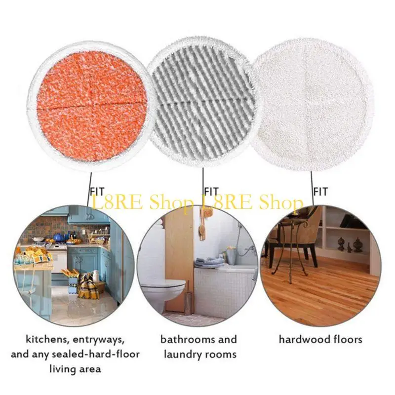 L8RE 6x Steam Mop Pads for Bissell Spinwave 2039A 2124 Microfiber Pads for Hard Floo