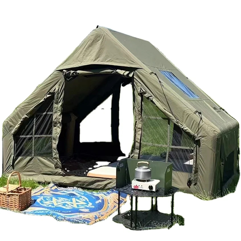 Outdoor Camping Cotton Tent, 6 Square Glamping, Inflatable Air