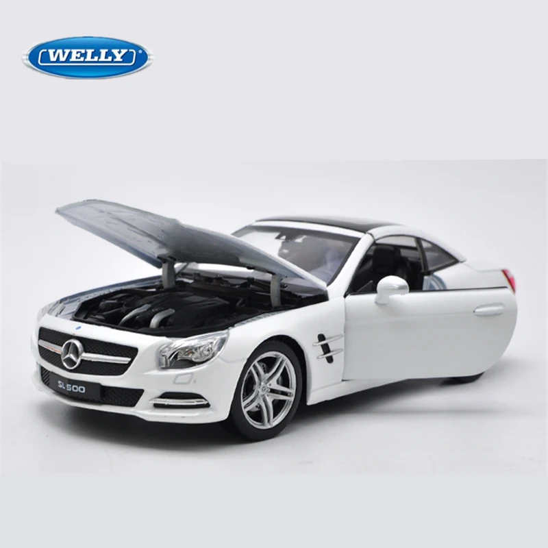 

WELLY 1:24 2012 Mercedes-Benz SL500 Alloy Sports Car Model Diecast Metal Toy RacE Car Model High Simulation Collection Kids Gift