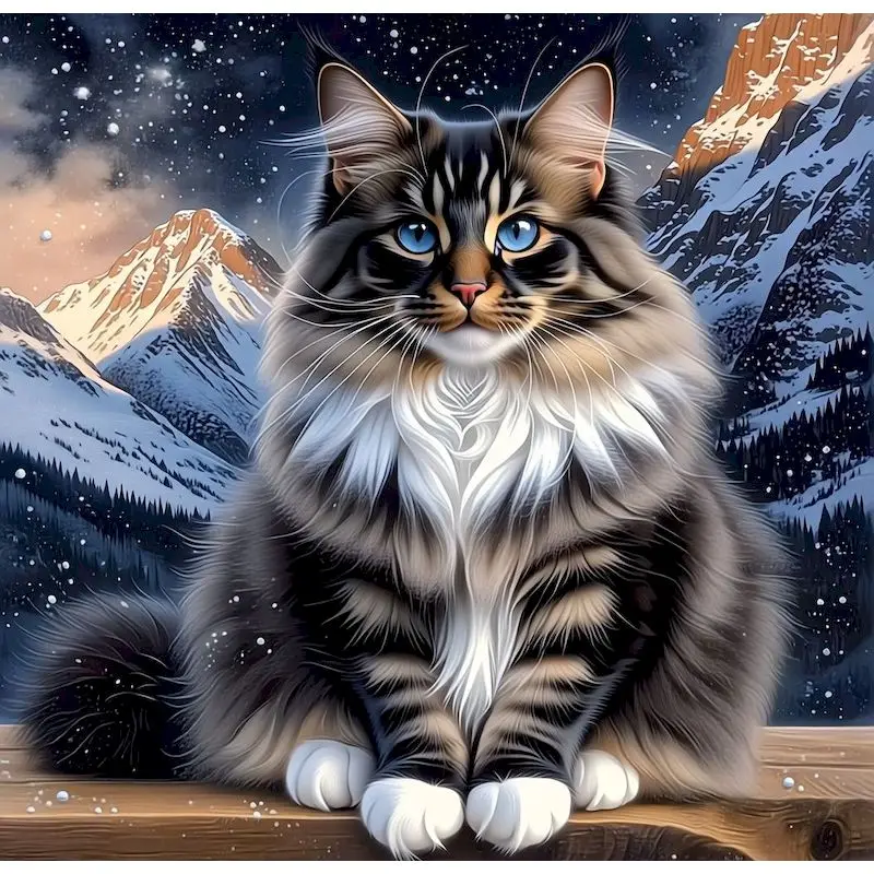 

RUOPOTY Diamond Painting Kits Arts And Crafts Diamond Art Kits Cat Full Round/Square Diamond Art Painting Diy Crafts Diamond Emb