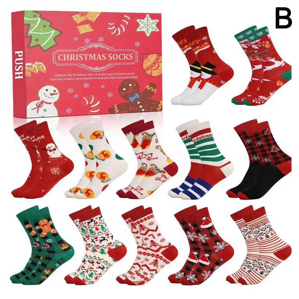 Calcetines de Navidad para mujer, divertidos calcetines de algodón con forma de árbol de Navidad, copo de nieve, hombre de jengibre, bastón de caramelo, feliz y divertido Año Nuevo, calcetines de tubo Q0N8