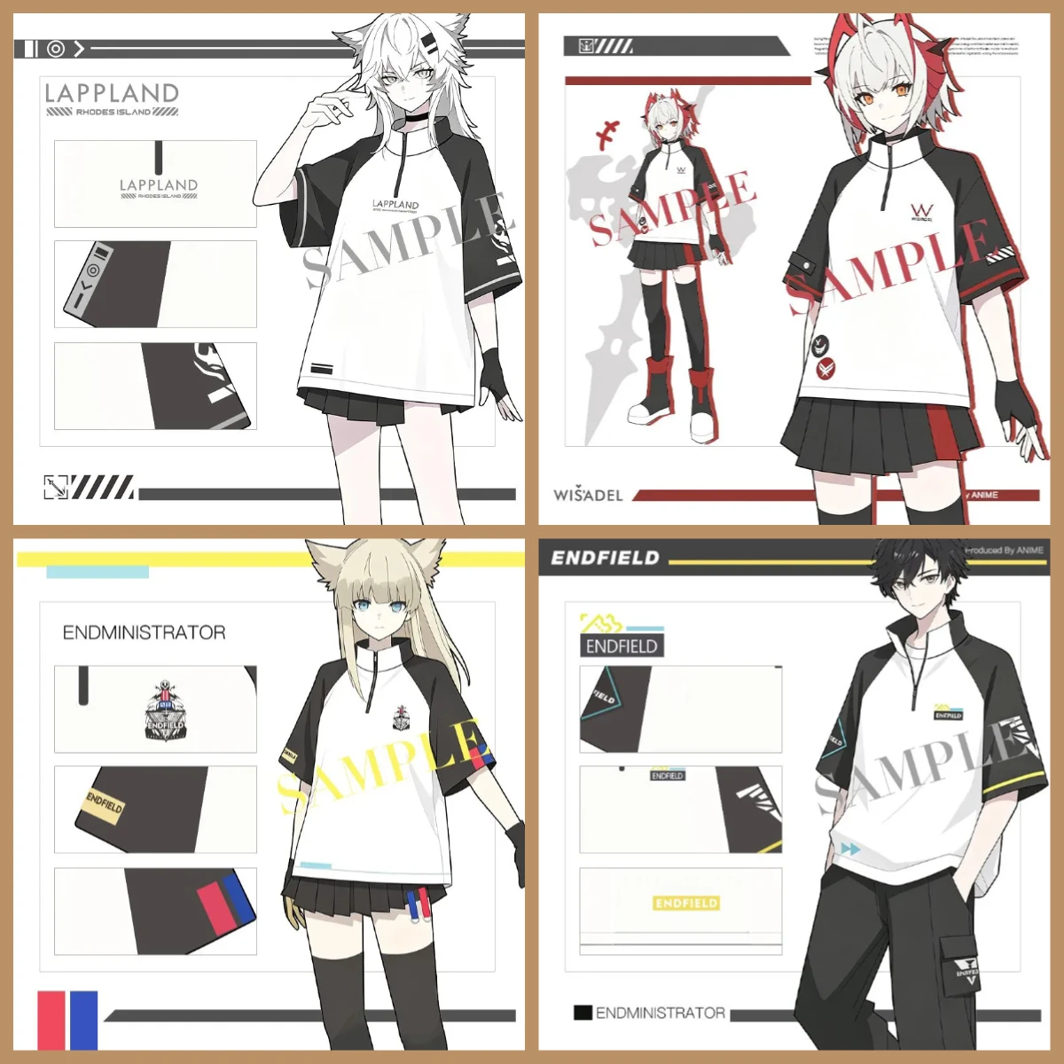 T-shirt d'été décontracté à col rond et manches courtes pour étudiant, motif Anime Arknights Operator Lappland W Terminal Supervisor