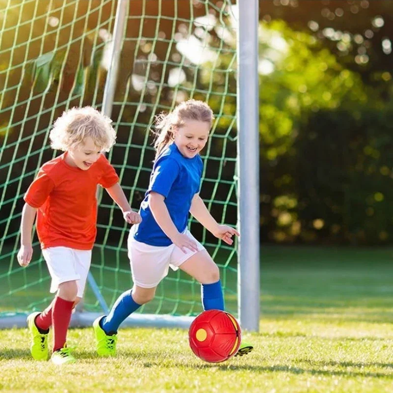 Flying UFO Kids Flat Throw Disc Ball Magic Balls with For Children\'s Toy Balls Boy Girl Outdoor Sports Toys Gift Flat Ball