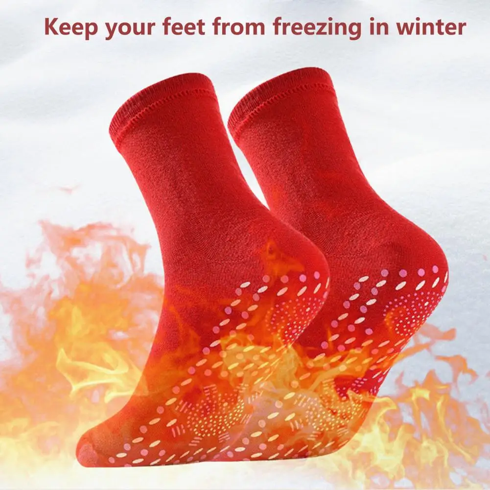 

1 Pair Heating Socks Sweat-absorbing Deodorant Anti Freezing Keep Warm Outdoor Self-Heating Therapy Socks Winter Skiing Socks