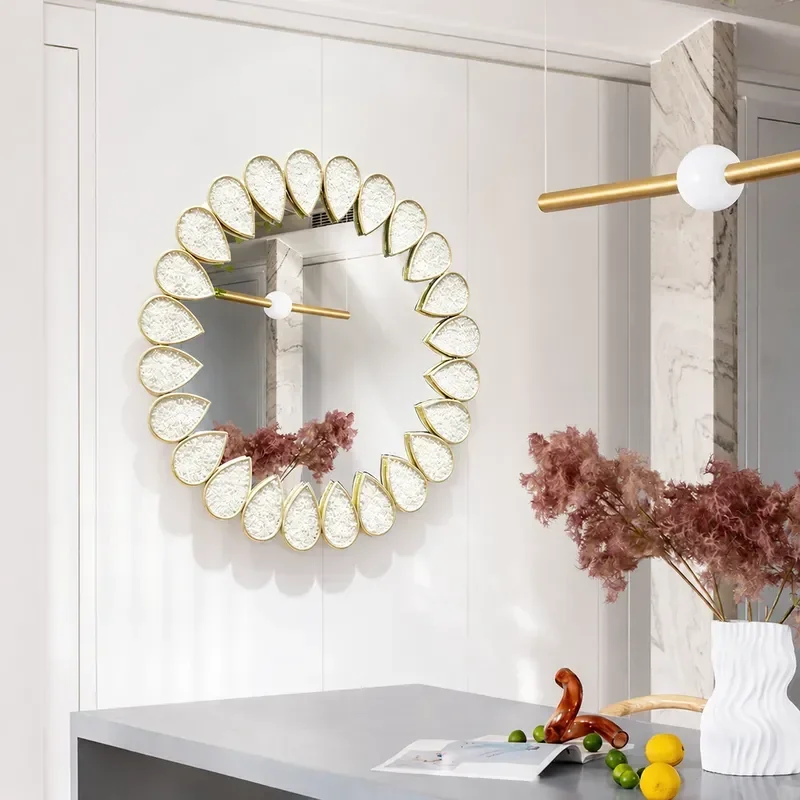 Creative 3D Art Mirror Luxury Wall Decor Home Bedroom Entrance Restaurant Background Decorative Mirror