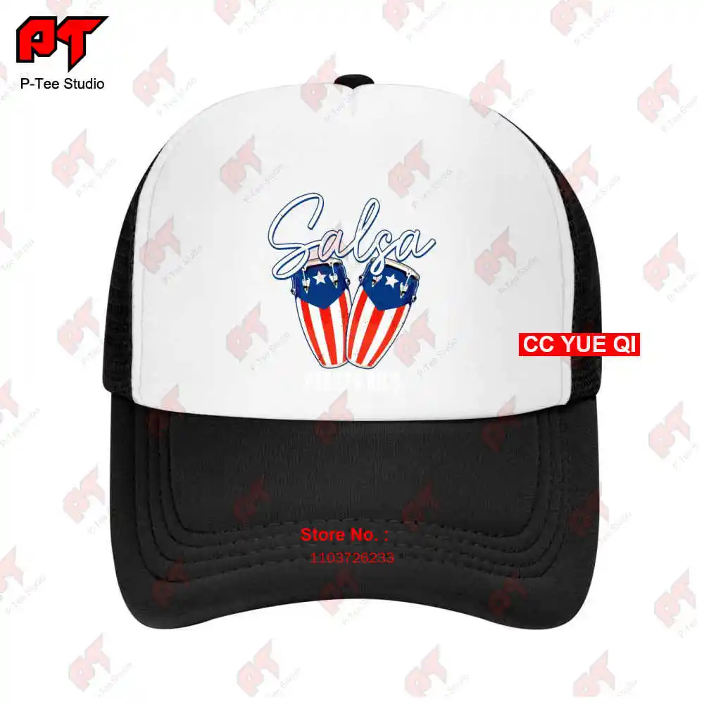 Salsa Puerto Rico Dancing Dancer Puerto Rican Flag Pride Baseball Caps Truck Cap W8RB