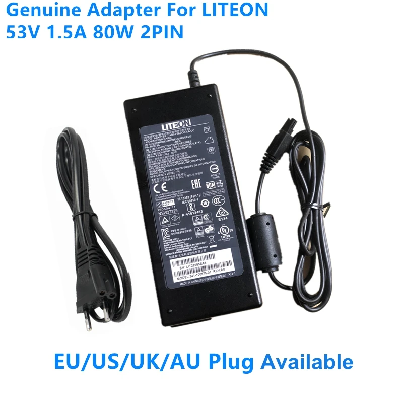 Genuine LITEON 53V 1.5A 2PIN PA-1800-3-LF PA-1800-2-LF 80W AC DC Adapter For CISCO 2960 WS-C3560CX-8PT-S Power Supply Charger