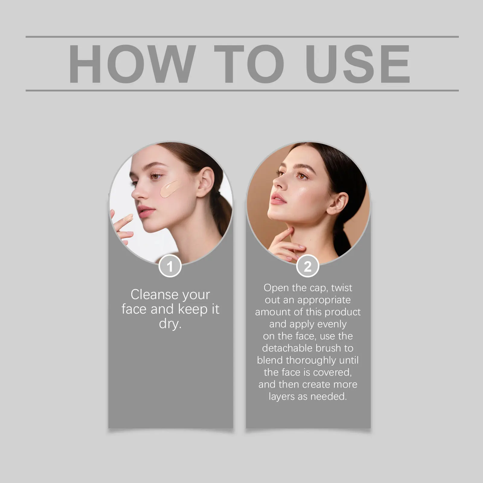 ゼフォコ ファンデーション メイクアップ スティック シリーズ ブラシ付き 持続性のあるオイルコントロール ダークスキンを除去する化粧品 ライトコンシーラー ベースメイクアップペン