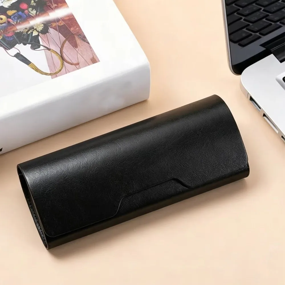Portable PU Leather Sunglasses Case Hard Shell Slim Eyeglass Box Protective Storage Box For Men & Women