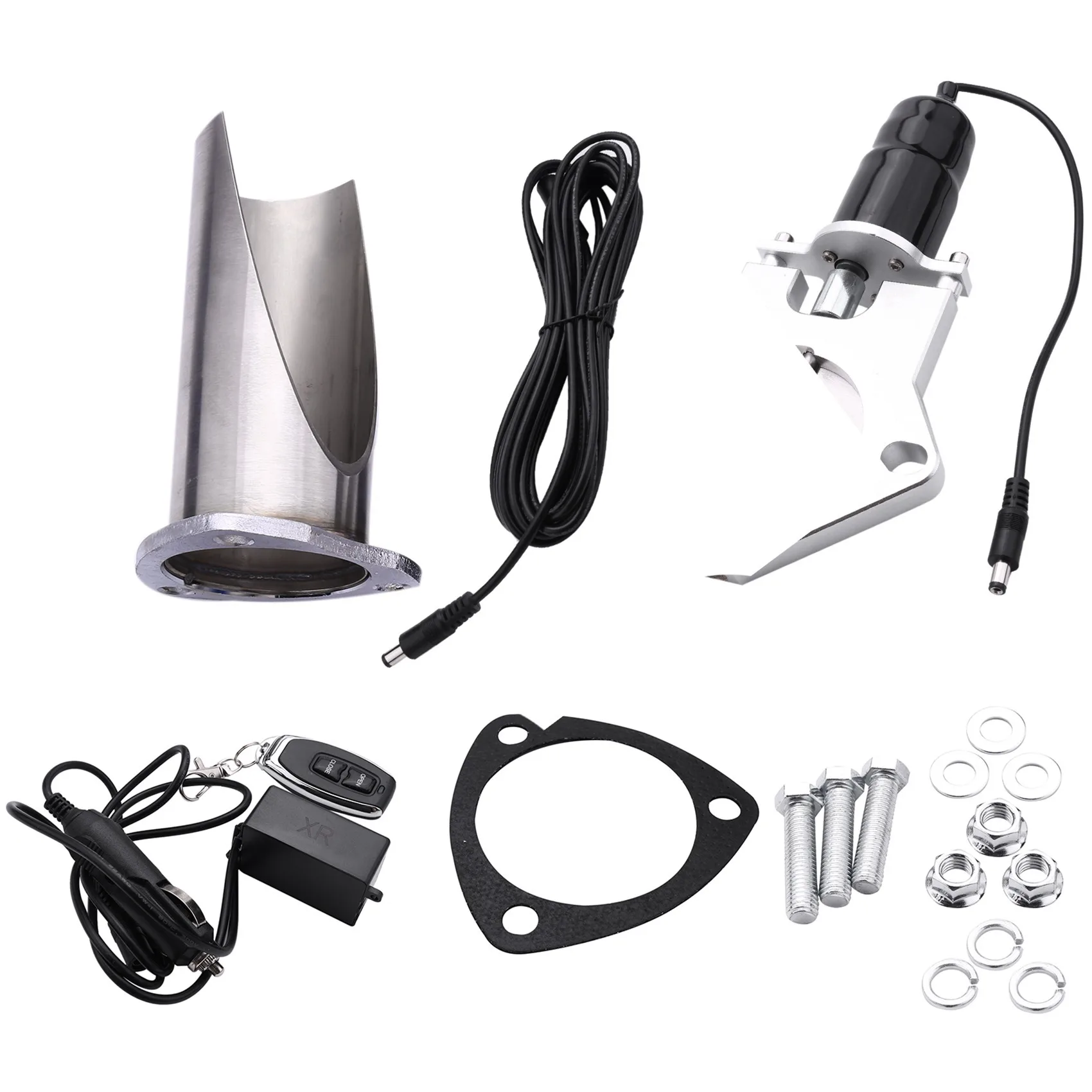 3 Inch Electric Stainless Exhaust Cutout with Remote Control with Be Cut Pipe Exhaust Cut Out Kit Car Complete