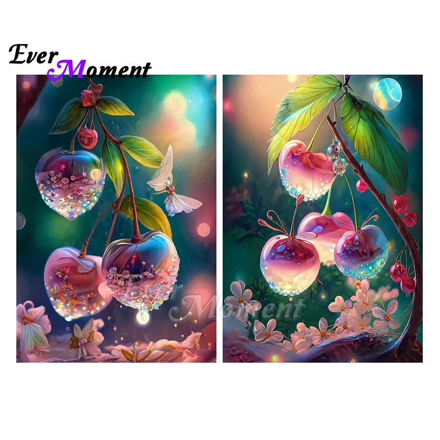 

DIY Diamond Mosaic Cherry and Flower Square Diamond Painting Landscape New Arrival Handmade Hobby ASF2917