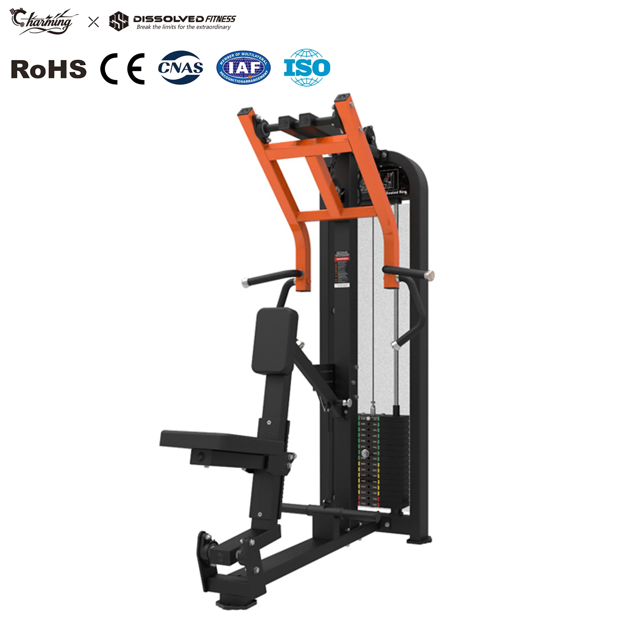 

Commercial Use Steel Seated Rowing Machine-Large Loader For Chest Arms Shoulder Workout Complete Seated Leg Curl / Extension