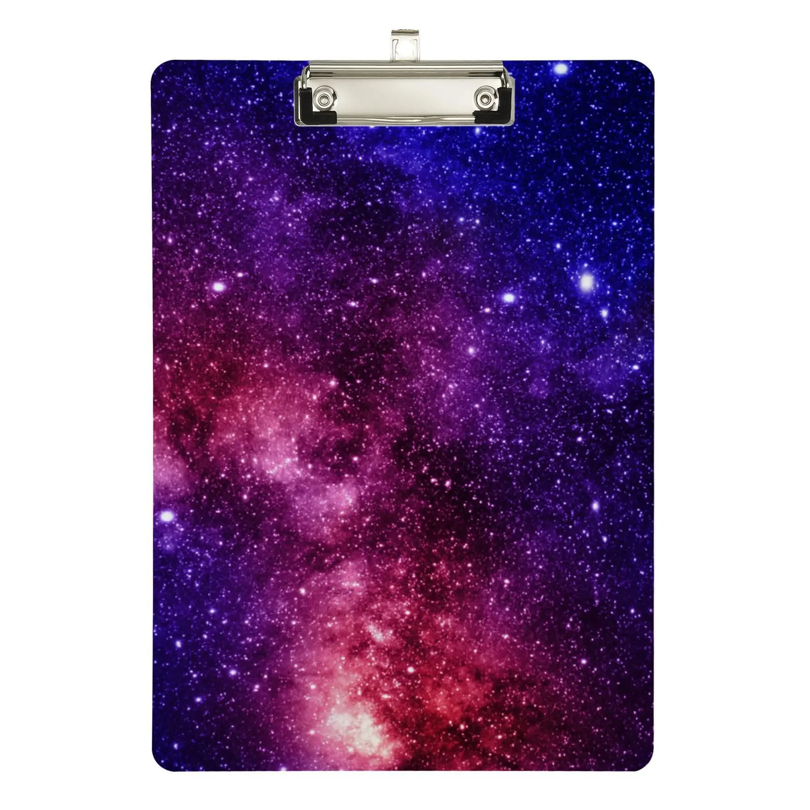 Starry Stars Acrylic Clipboard Fashion Design Clipboards for Students Women Man and Kids Cute Pattern Metal Clip School Supplies