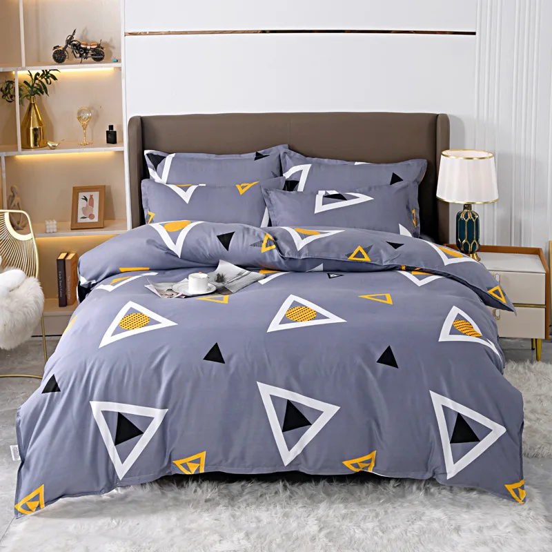 Funda de edredón estampada de estilo Pastoral individual, 1 Uds., funda de edredón de algodón lavada respetuosa con la piel, ropa de cama Queen King para las cuatro estaciones