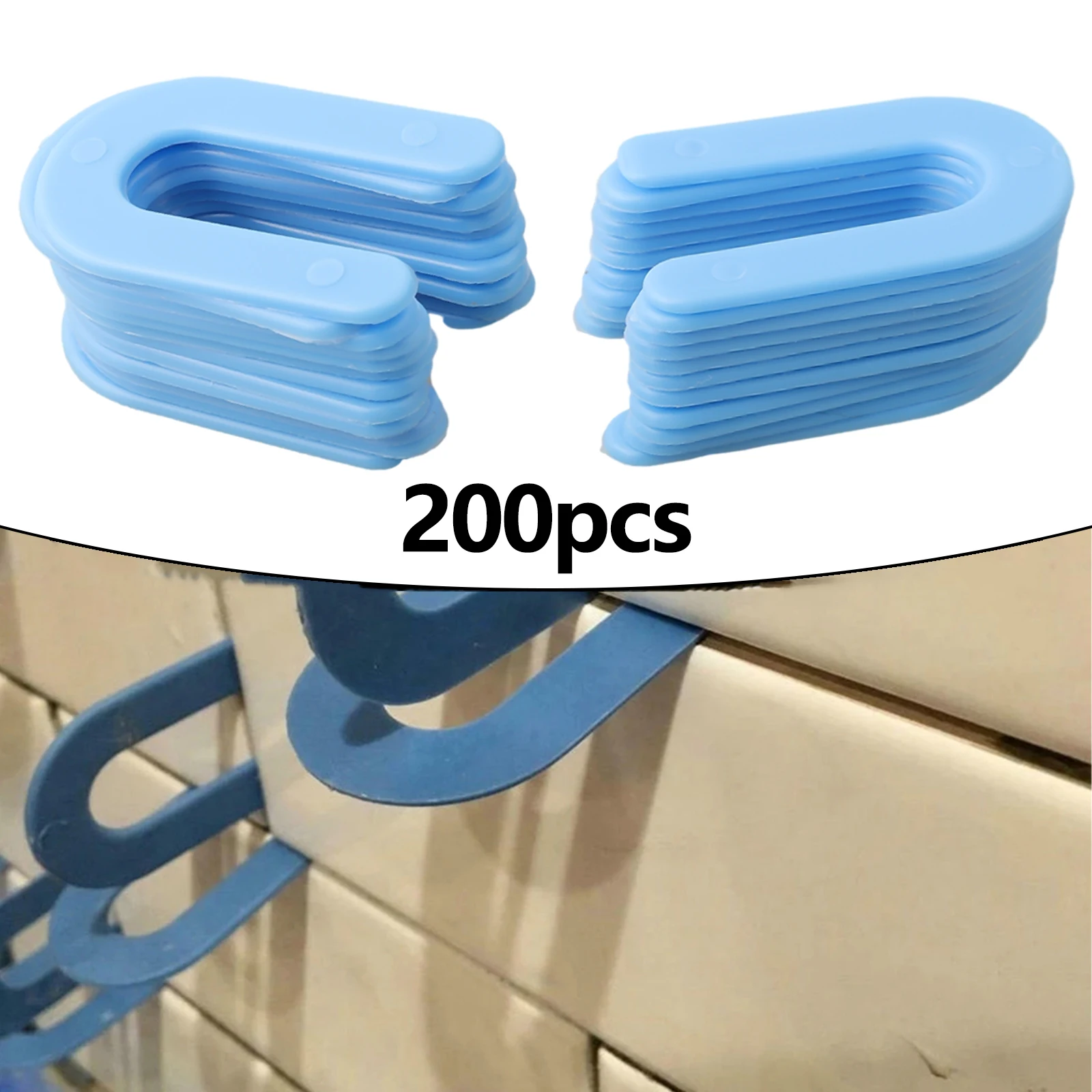 200pcs U-shaped Horseshoe Shims Tile Spacers PP Level Wedges Positioning Clips For Aligning Marble GranitePorcelain