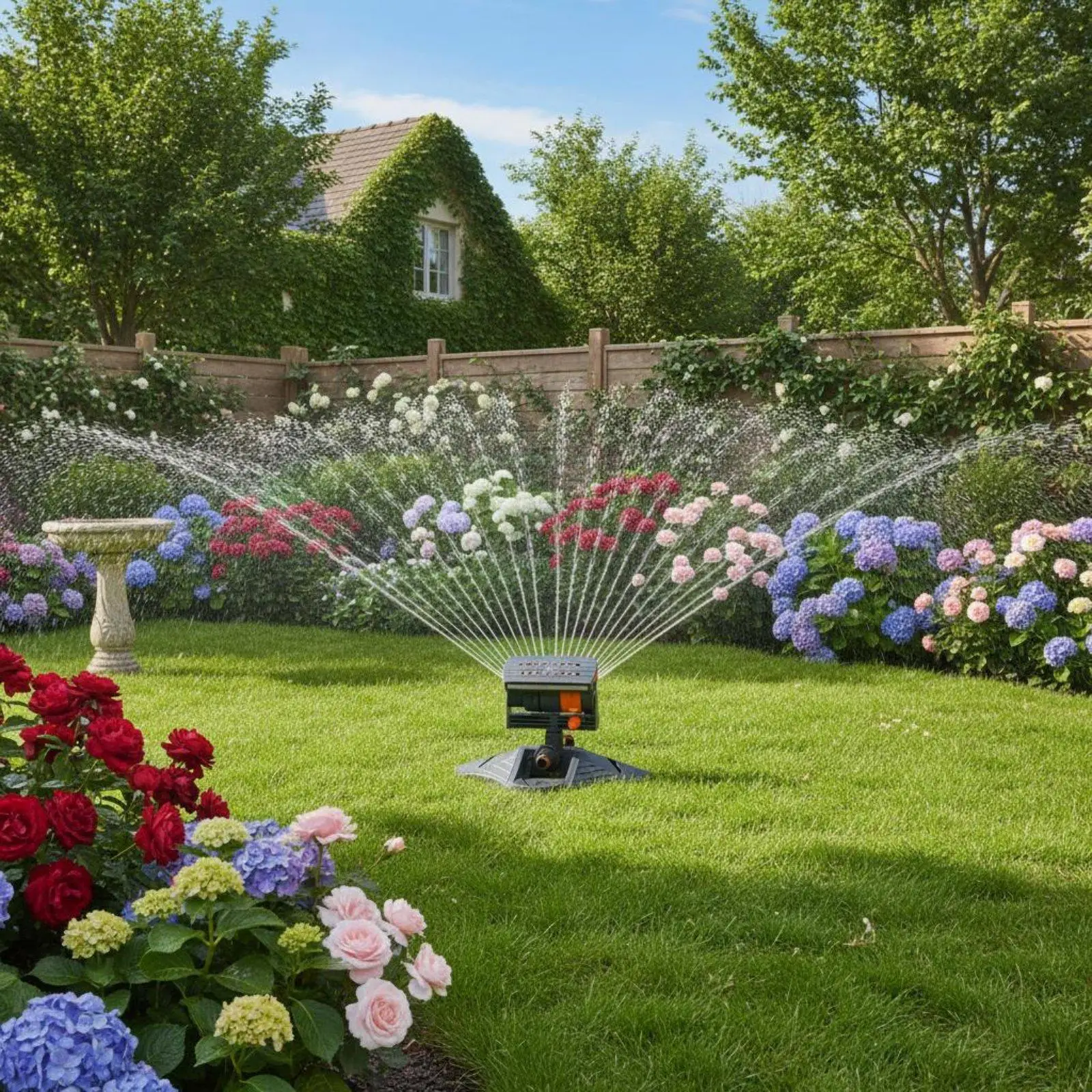 Automatic Turret Sprinkler Large Area Coverage Garden Water Sprinkler Material Lawn Care Equipment