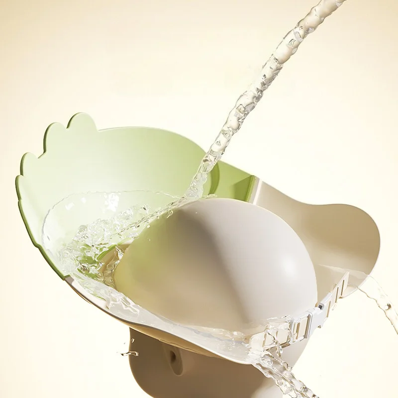 قبعة شامبو جديدة ناعمة على شكل تاج الطفل لحماية الأذن، قبعة استحمام للأطفال، قبعة استحمام قابلة للتعديل، قبعة شامبو