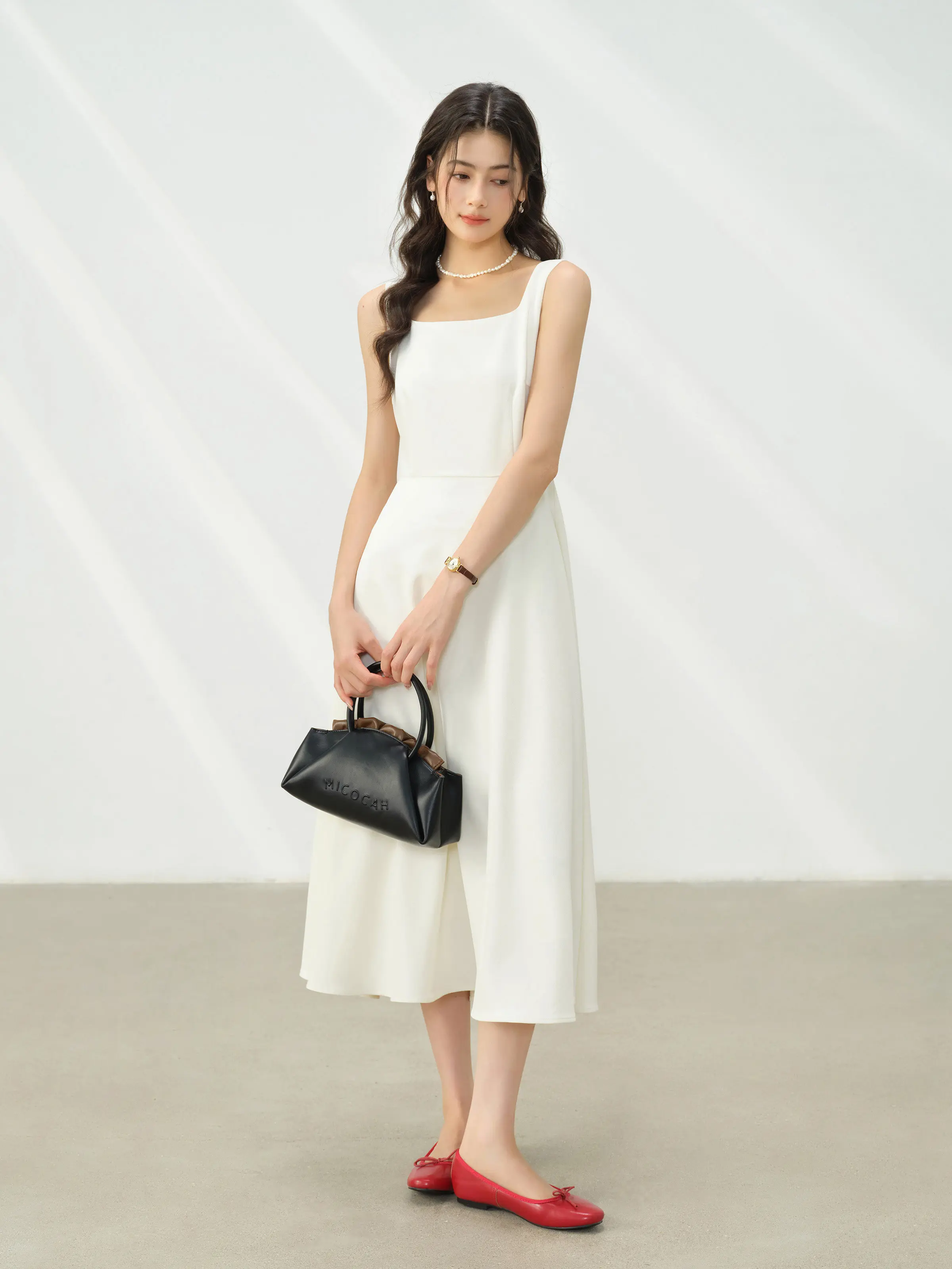 Women Square Neck Dress Set Elegant Slim Fit Midi Dress Two Piece Outfit A Line Long Dress Cropped Jacket Summer Vacation Lady