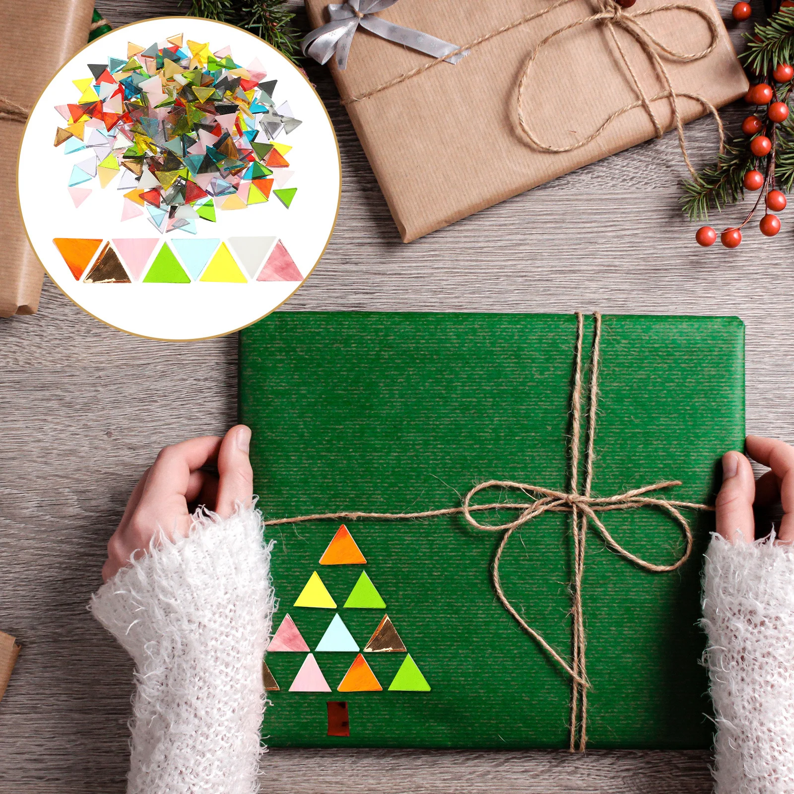 

1 Bag Mixed Mosaic Tiles DIY Materials Triangle Pieces for Handmade Crafts Vase Decoration Tiles Creative Pieces