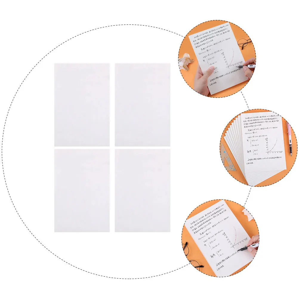 

4Pcs Note Pads B5 Blank Scratch Paper Math Note Double Sided Writing Long Lasting Color Scratch Pads Eye Protection