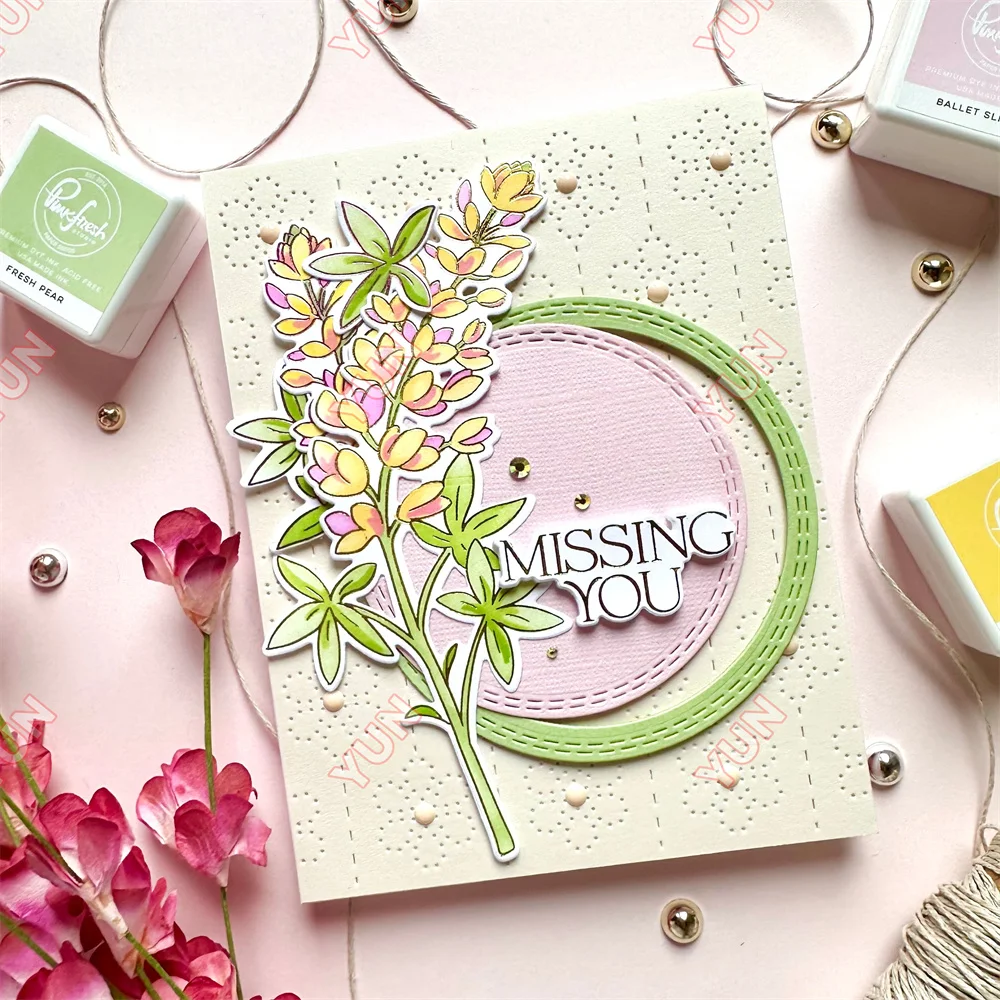 April 2025 New fresh Florals Field Dies Stamps Stencil Good Times Release Bundle Die DIY Scrapbooking Photo Album Card Gift Add