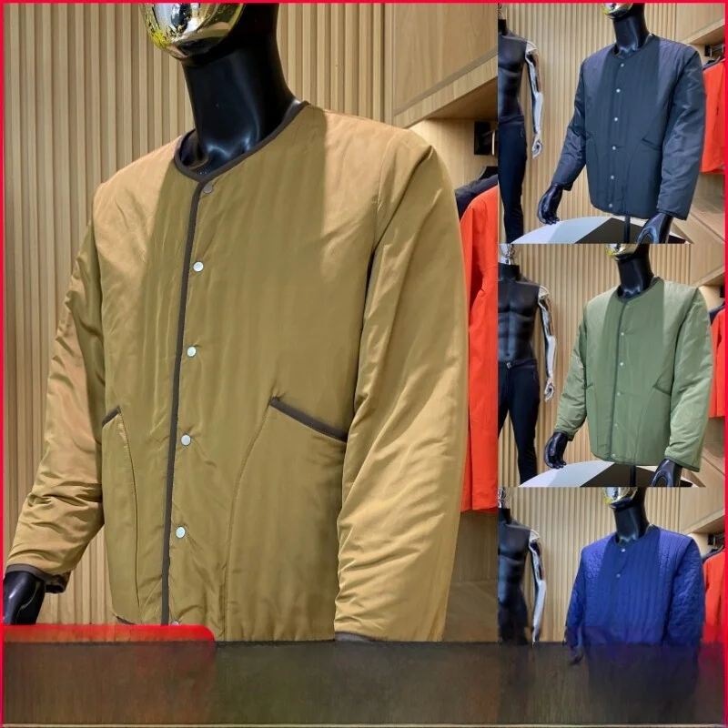 

Lightweight Warm Cotton Jaet for Men Outdoor Two-Sided Wear Sewn with Cotton Pad Stand Fit CleanFit Sle Stand Collar