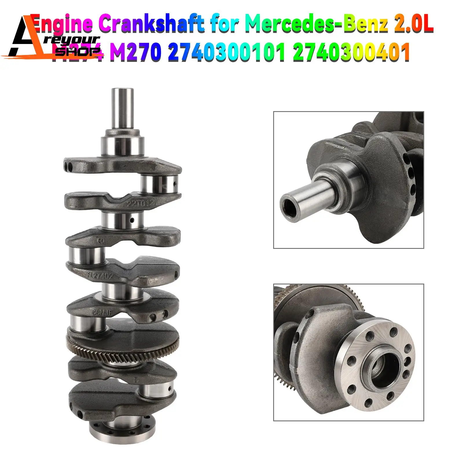 

Engine Crankshaft for Mercedes-Benz 2.0L M274 M270 2740300101 2740300401