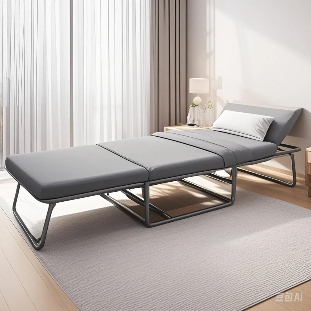 

Раскладная кровать для офиса и дома, портативное кресло для офисной кровати для сна, серая тройная складная кровать, требуется установка