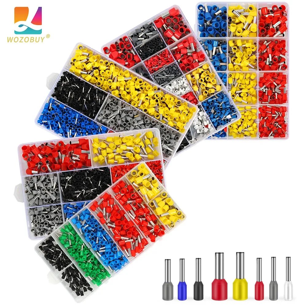 جديد 200-1500 قطعة سلك متين ربط معزول موصل تجعيد المنهي الباردة ضغط معزول Termina سلك موصل