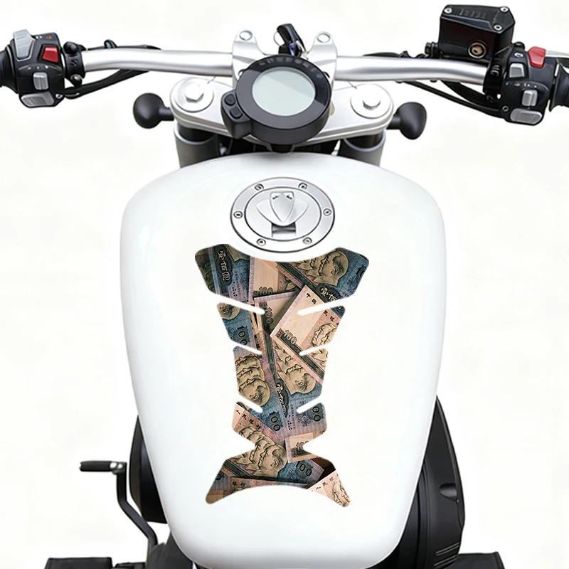 

2 pieces per set motorcycle fuel tank sticker RMB Pattern Sticker Anti-scratch film material protection sticker vinyl