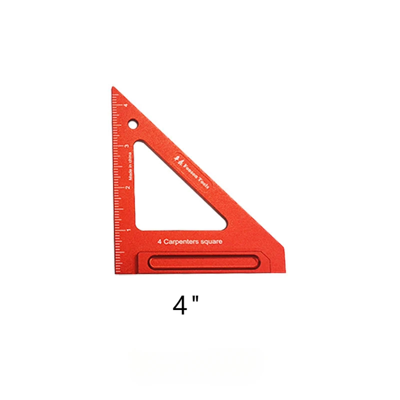 Carpenters Tools Aluminium 4 Inch Triangle Ruler 45/90 Degrees Angle Ruler speed square Marking Line Measuring Woodworking Tools